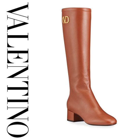 ❤️❤️ VALENTINO GARAVANI
VLOGO Napa Leather Knee Boots♥️♥️ - Picture 1 of 12